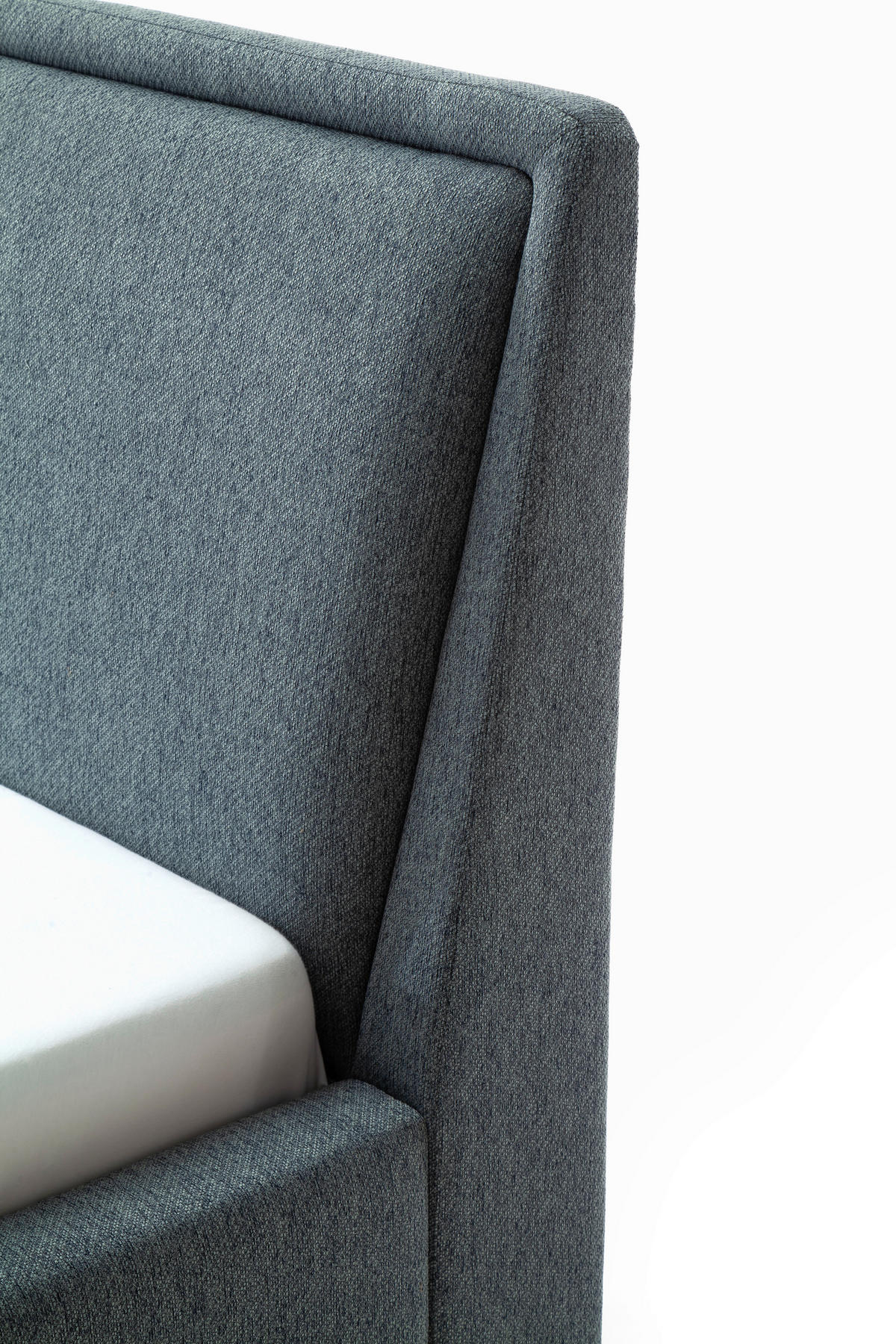 POLSTERBETT 180/200 cm,  in Blau,  - Blau/Eichefarben, KONVENTIONELL, Holz/Textil (180/200cm) - Livetastic