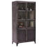 VITRINE in Grau - Grau/Nickelfarben, Trend, Glas/Metall (90/180/45cm) - Ambia Home VITRINE in Grau - Grau/Nickelfarben, Trend, Glas/Metall (90/180/45cm) - Ambia Home