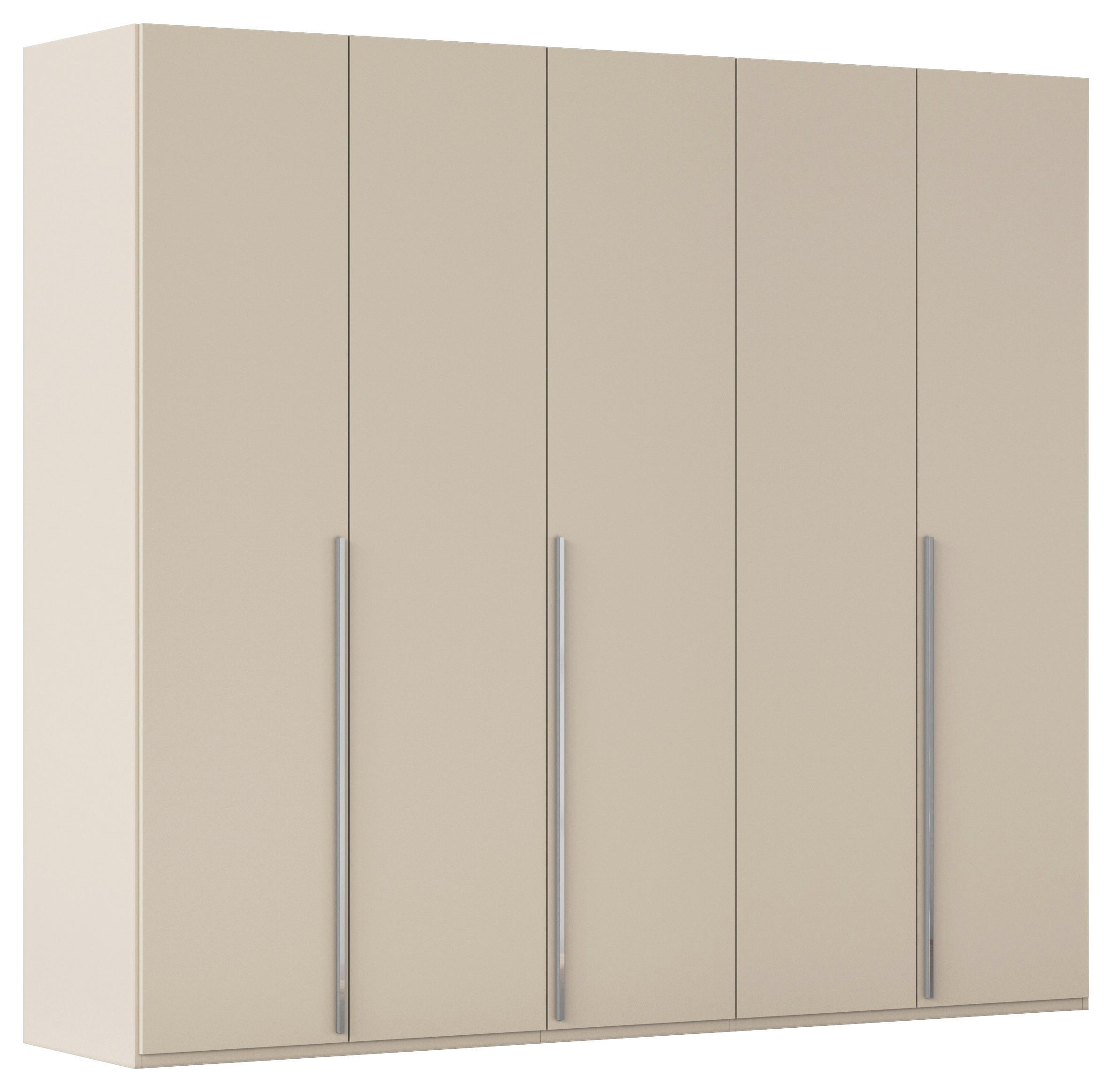 DREHTÜRENSCHRANK 251/223/60 cm 5-türig Champagner  - Chromfarben/Champagner, Design, Holzwerkstoff/Metall (251/223/60cm) - home24