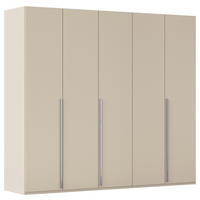 DREHTÜRENSCHRANK 251/223/60 cm 5-türig Champagner  - Chromfarben/Champagner, Design, Holzwerkstoff/Metall (251/223/60cm) - home24