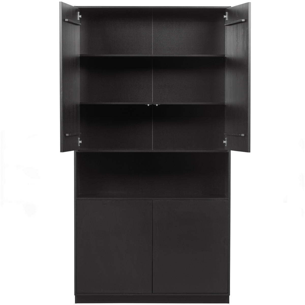 BUFFET 110/210/40 cm  in Schwarz  - Schwarz, Design, Holz (110/210/40cm) - Livetastic