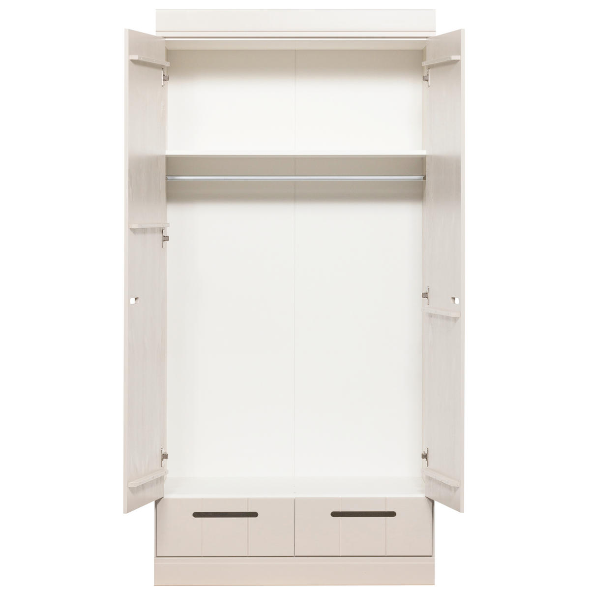 DREHTÜRENSCHRANK 94/195/53 cm,  in Grau, 2-türig  - Grau, Basics, Holz (94/195/53cm) - MID.YOU