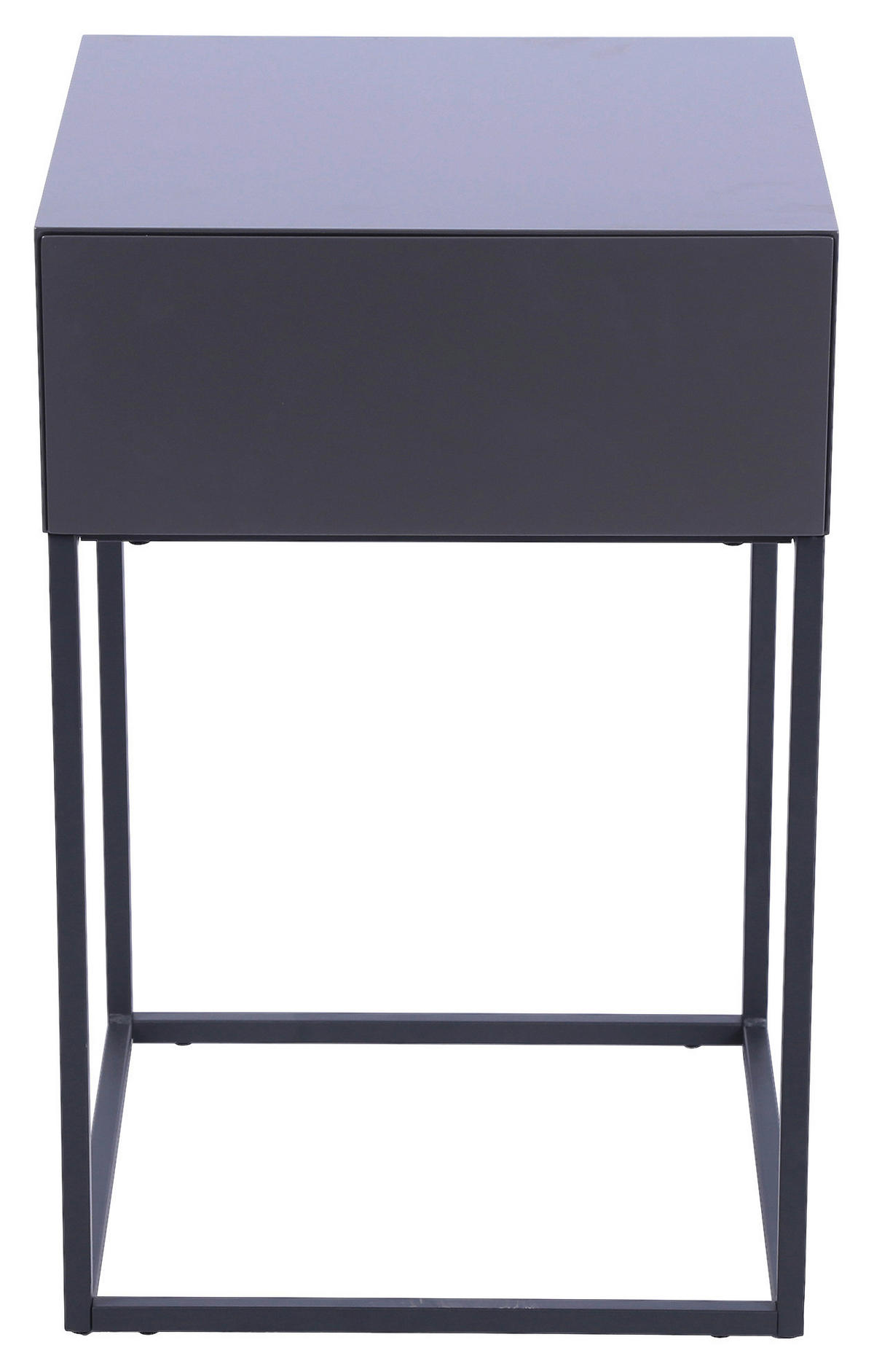 NACHTKÄSTCHEN 40/62/40 cm  in Anthrazit, Schwarz  - Anthrazit/Schwarz, Basics, Holzwerkstoff/Metall (40/62/40cm) - Xora