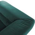 BIGSOFA Samt Dunkelgrün  - Dunkelgrün/Schwarz, KONVENTIONELL, Kunststoff/Textil (240/73/100cm) - Carryhome