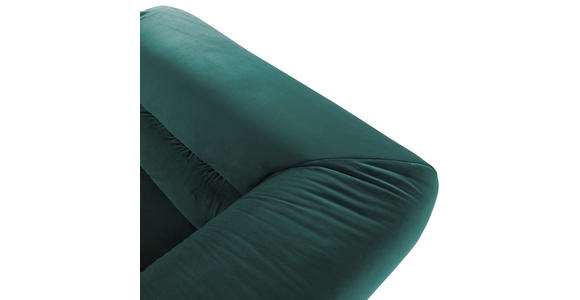BIGSOFA Samt Dunkelgrün - Dunkelgrün/Schwarz, KONVENTIONELL, Kunststoff/Textil (240/73/100cm) - Carryhome