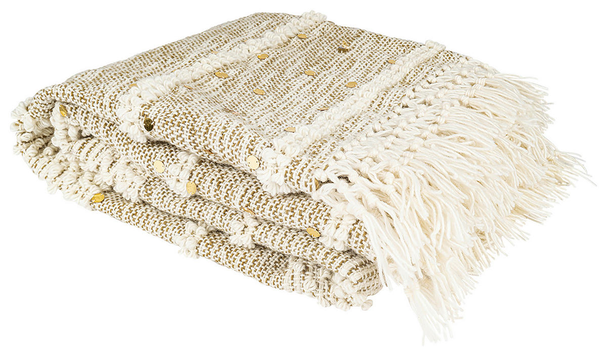 DEKA, novozélandská vlna, 130/170 cm - krémová/tmavě zelená, Konvenční, textil/plast (130/170cm)
