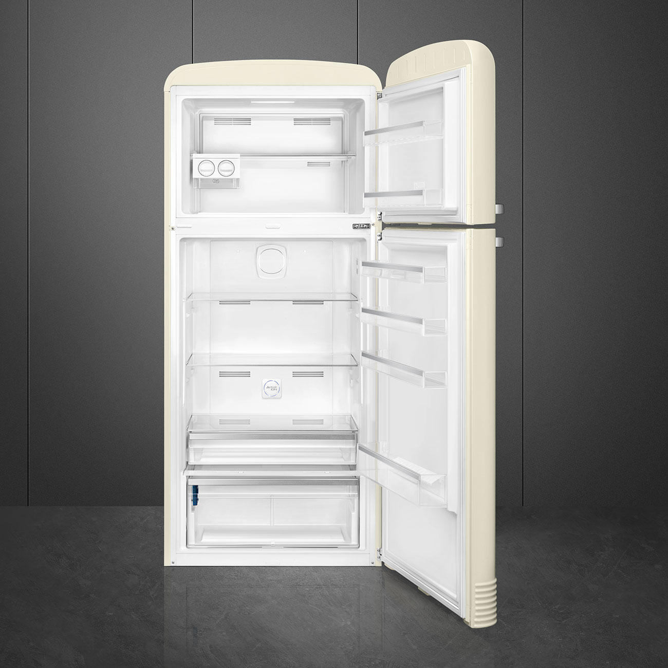 KÜHL-GEFRIER-KOMBINATION 79,6/192,1/80,5 cm FAB50RCR5  - Creme, Basics, Metall (79,6/192,1/80,5cm) - SMEG