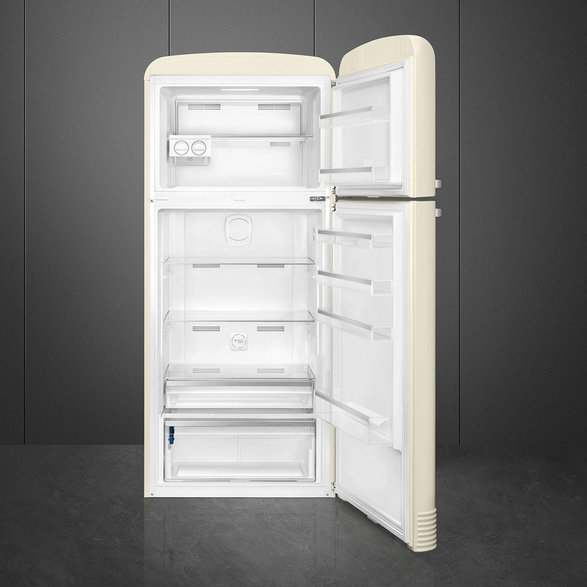KÜHL-GEFRIER-KOMBINATION 79,6/192,1/80,5 cm FAB50RCR5  - Creme, Basics, Metall (79,6/192,1/80,5cm) - SMEG