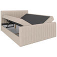 BOXBETT 160/200 cm  in Creme  - Creme/Schwarz, Basics, Kunststoff/Textil (160/200cm) - Carryhome