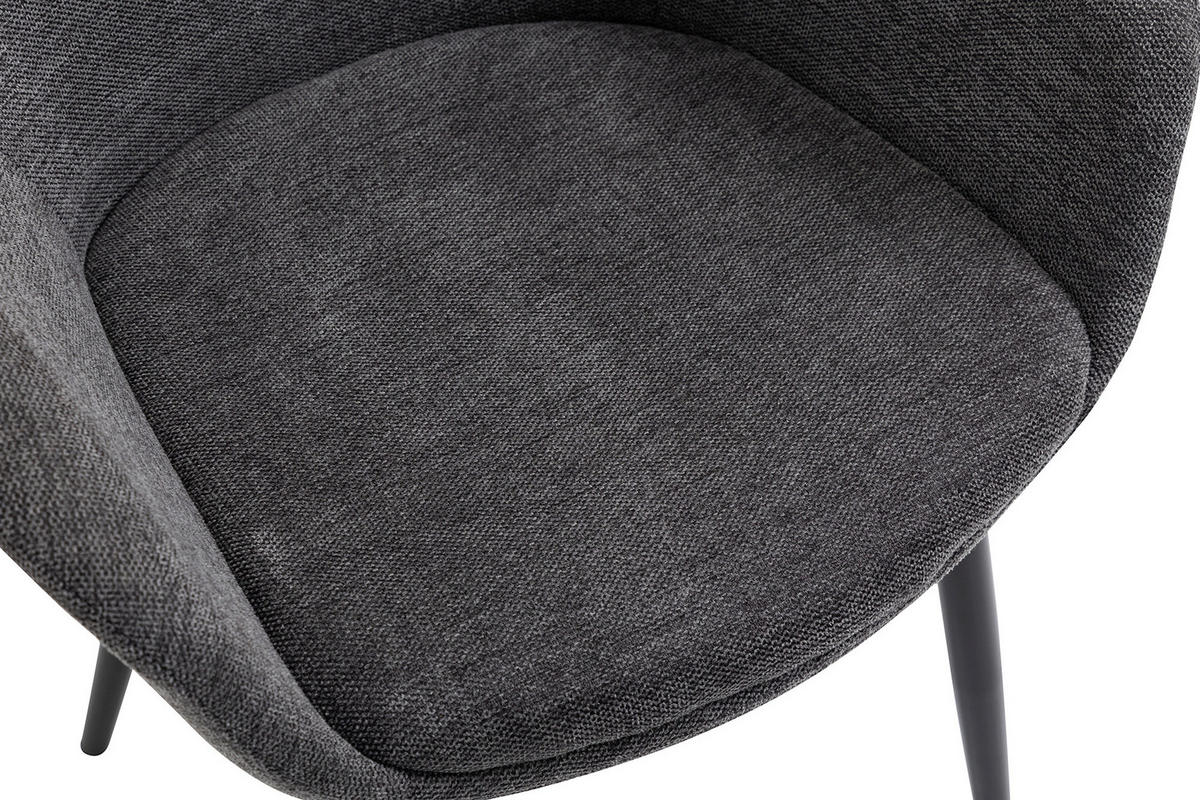 TISCHGRUPPE Anthrazit, Walnussfarben  - Anthrazit/Walnussfarben, MODERN, Holz/Textil (180/90/75cm) - Livetastic