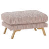 HOCKER Webstoff Rosa  - Eichefarben/Rosa, KONVENTIONELL, Holz/Textil (80/49/75cm) - SetOne by Musterring