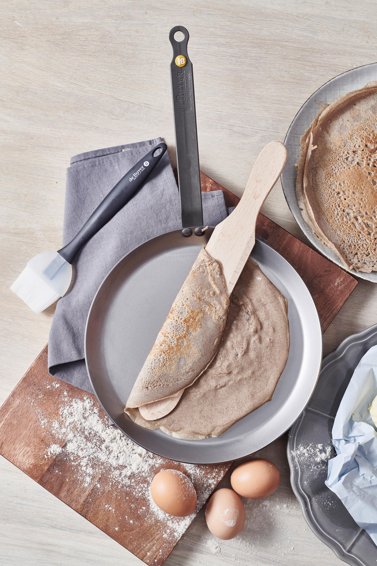 CREPESPFANNE 26 cm  - Silberfarben, Basics, Metall (26cm) - De Buyer