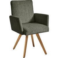 ARMLEHNSTUHL  in Chenille  - Eichefarben/Beige, Design, Holz/Textil (56/92/60cm) - Dieter Knoll
