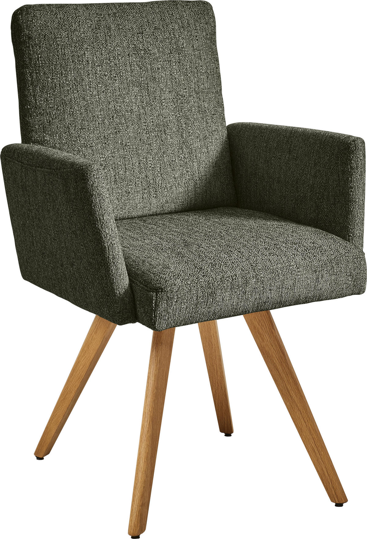 ARMLEHNSTUHL  in Chenille  - Eichefarben/Beige, Design, Holz/Textil (56/92/60cm) - Dieter Knoll