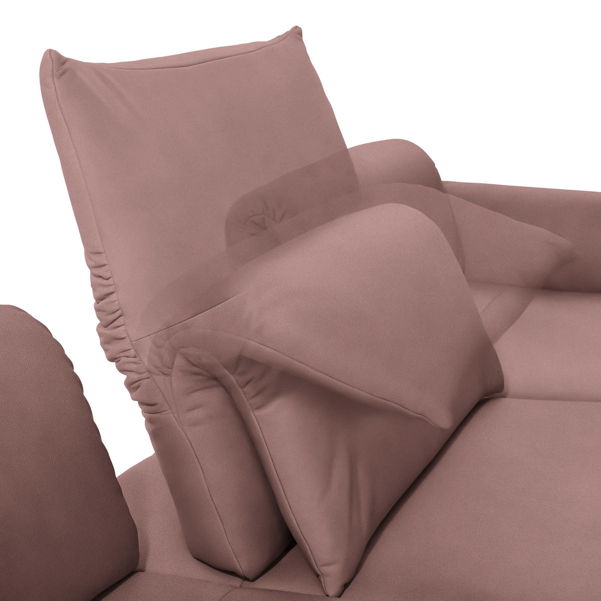 ECKSOFA in Echtleder Beere  - Beere/Anthrazit, Design, Leder/Metall (308/173cm) - Joop!