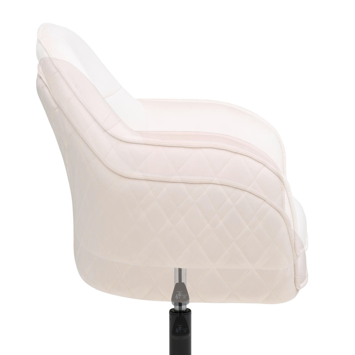 VRTLJIVI STOL kovina, tekstil bež, črna  - črna/bež, Moderno, kovina/umetna masa (58/82/90/62cm) - MID.YOU