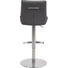 BARHOCKER Lederlook Edelstahlfarben, Grau - Edelstahlfarben/Grau, Design, Textil/Metall (44/86,5-110,5/54,5cm) - NOVEL