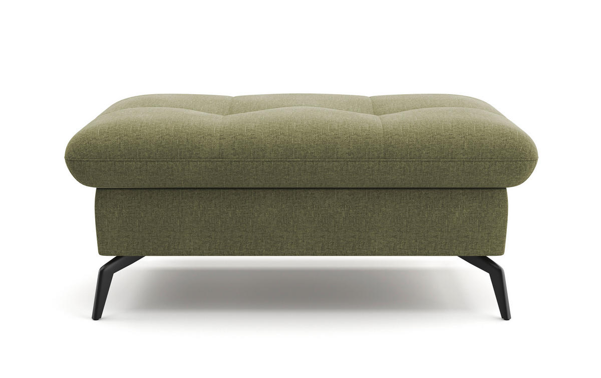 HOCKER in Textil Hellgrün  - Schwarz/Hellgrün, Konventionell, Textil/Metall (102/47/69cm) - Sit & More