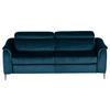 SCHLAFSOFA Samt Dunkelblau  - Chromfarben/Dunkelblau, Design, Textil/Metall (203/77-98/103cm) - MID.YOU