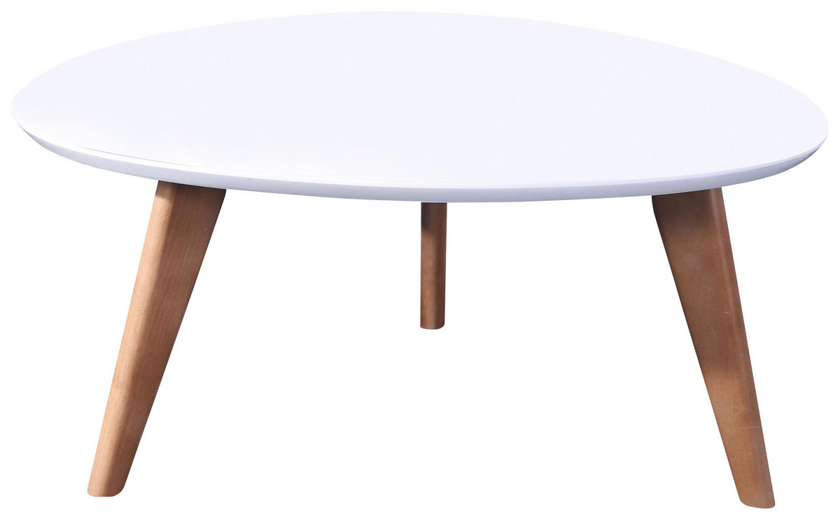 KLUB STOLIĆ bijela, boje bukve  drvo, drvni materijal  - bijela/boje bukve, Design, drvni materijal/drvo (90/41/89,5cm) - Xora