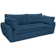 SCHLAFSOFA Cord, Plüsch Blau  - Blau/Schwarz, MODERN, Kunststoff/Textil (240/90/120cm) - Carryhome