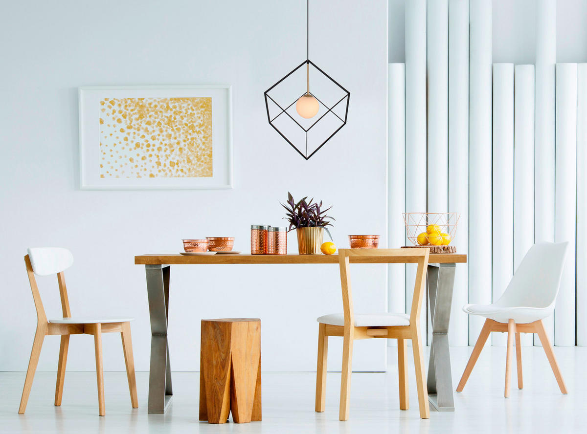 HÄNGELEUCHTE 30/130 cm   - Schwarz/Weiß, Design, Glas/Metall (30/130cm) - Näve