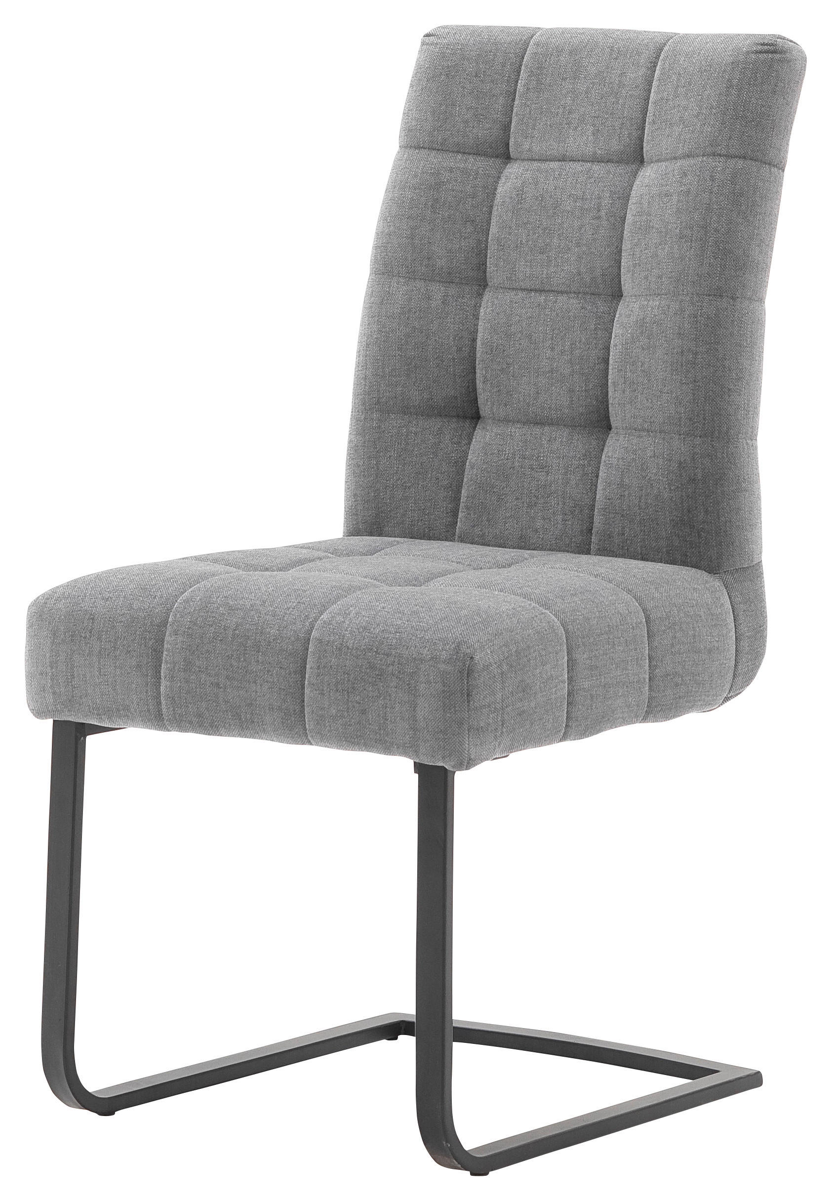 NIHAJNI STOL, kovina, tekstil svetlo siva  - temno siva/črna, Design, kovina/tekstil (47/96/63cm) - Venda
