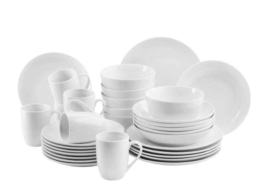 KOMBISERVICE Weiß 30-teilig  - Weiß, Basics, Keramik - Mäser