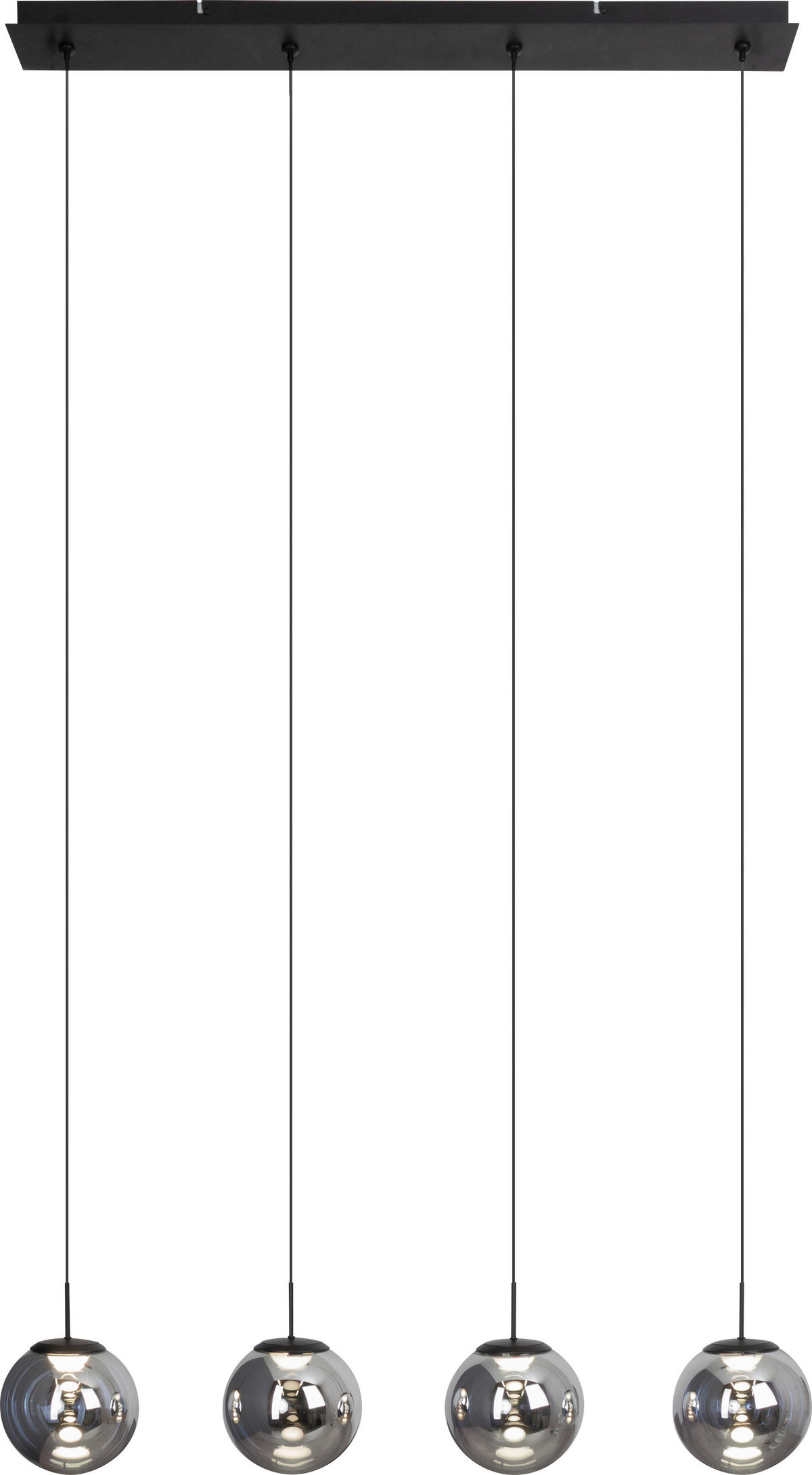 LED-PENDELLEUCHTE 80/15/150 cm  - Silberfarben, Basics, Glas (80/15/150cm)