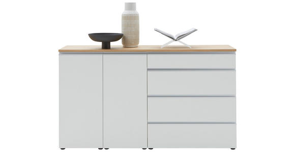 SIDEBOARD in 180/102/41 cm - Eichefarben/Silberfarben, Design, Holz/Holzwerkstoff (180/102/41cm) - Dieter Knoll