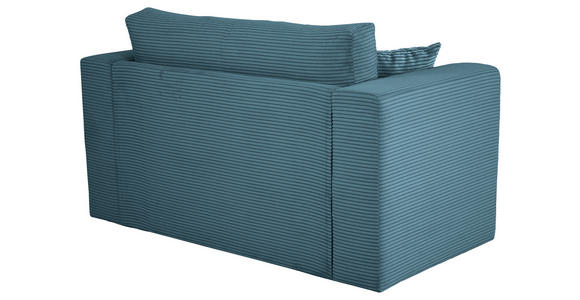JUGEND- UND KINDERSOFA Cord Türkis  - Türkis/Schwarz, KONVENTIONELL, Textil (136/78/72cm) - Xora