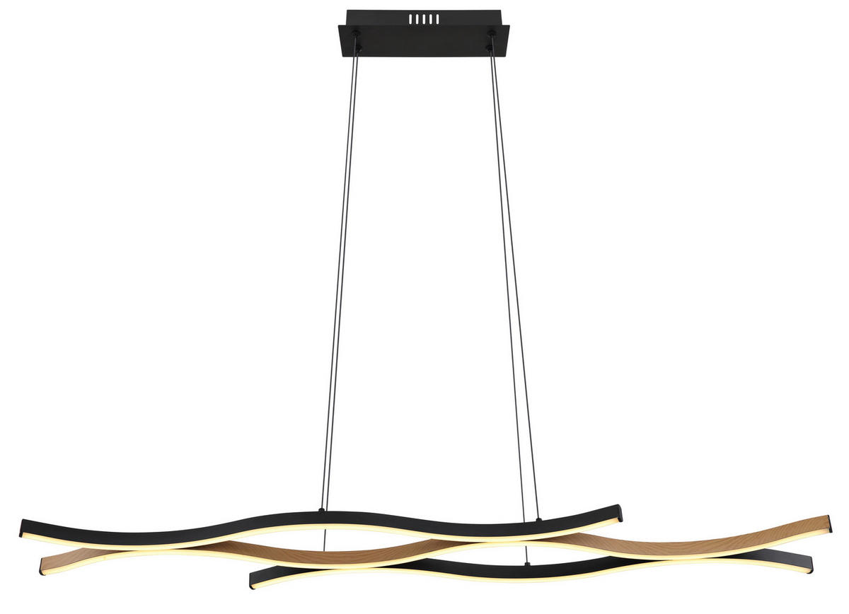 LED LUSTER    108/18/120 cm    - opal/tamnobraon, Osnovno, metal/plastika (108/18/120cm)