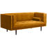 SOFA in Textil Gelb - Dunkelbraun/Gelb, Design, Holz/Textil (200/80/87cm) - Carryhome SOFA in Textil Gelb - Dunkelbraun/Gelb, Design, Holz/Textil (200/80/87cm) - Carryhome