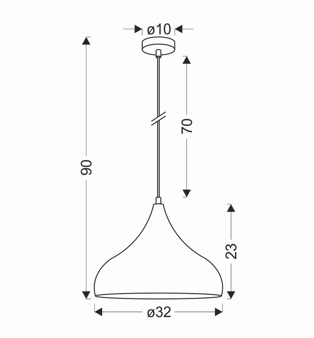 PENDELLAMPA Viborg 32/32/90 cm  - brun, Design, metall (32/32/90cm)
