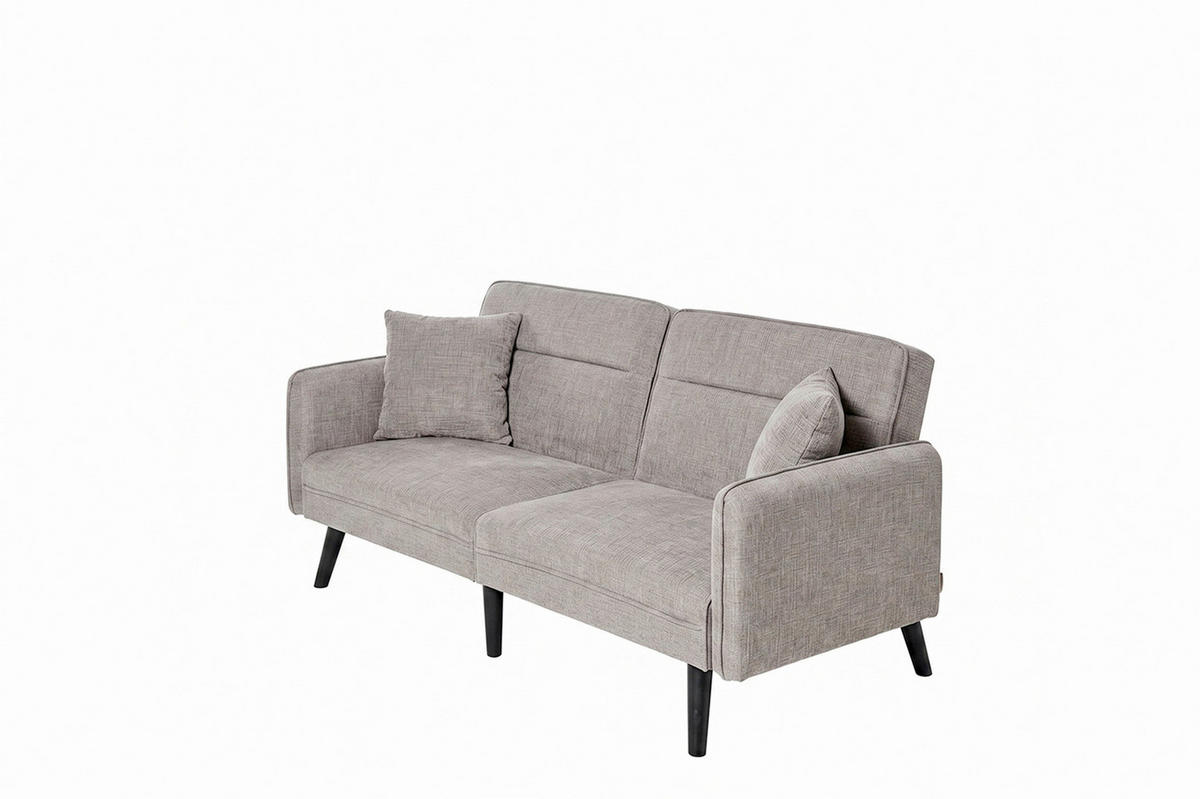 SCHLAFSOFA CHILLAX LINE EU in Bouclé Grau  - Schwarz/Grau, MODERN, Holz/Textil (191/83/84cm) - MID.YOU