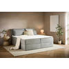 BOXBETT 180/200 cm,  in Hellgrau, Kissen, Bettkasten, Topper, H3 + H3 = fest  - Hellgrau/Schwarz, Design, Kunststoff/Textil (180/200cm) - Chameo