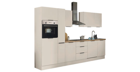 KÜCHENBLOCK in Kaschmir - Kaschmir/Schwarz, Basics, Holzwerkstoff/Metall (310/211/60cm) - Xora