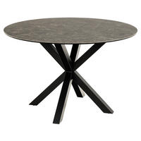 STOL ZA BLAGOVAONICU  crna  keramika      - crna, Moderno, metal/keramika (119/119/75,5cm) - MID.YOU