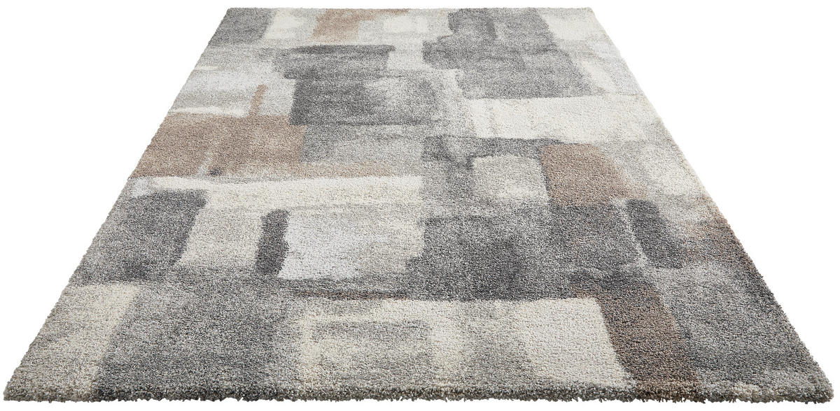 WEBTEPPICH 160/230 cm Mehari Anthrazit, Creme, Silberfarben rechteckig  - Anthrazit/Silberfarben, Basics, Kunststoff/Textil (160/230cm) - Novel