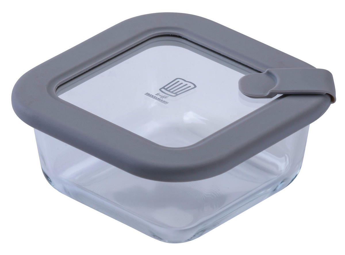 VORRATSDOSE Chefkoch 370 L  - Transparent/Hellgrau, Basics, Glas (320ml) - Chefkoch+Fackelmann