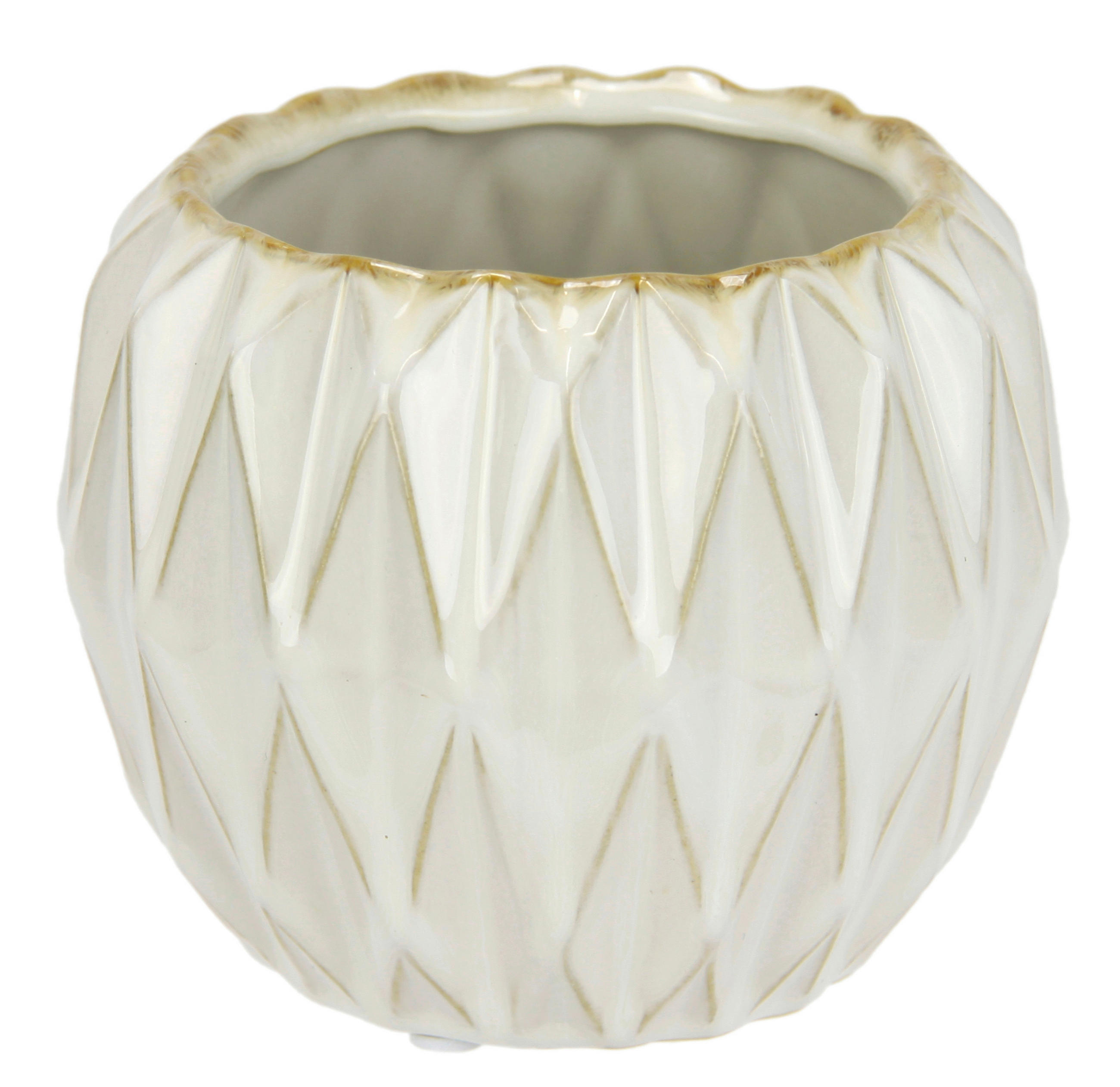 VASE  - Creme, Basics, Keramik (12/10cm)