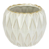 VASE  - Creme, Basics, Keramik (12/10cm)
