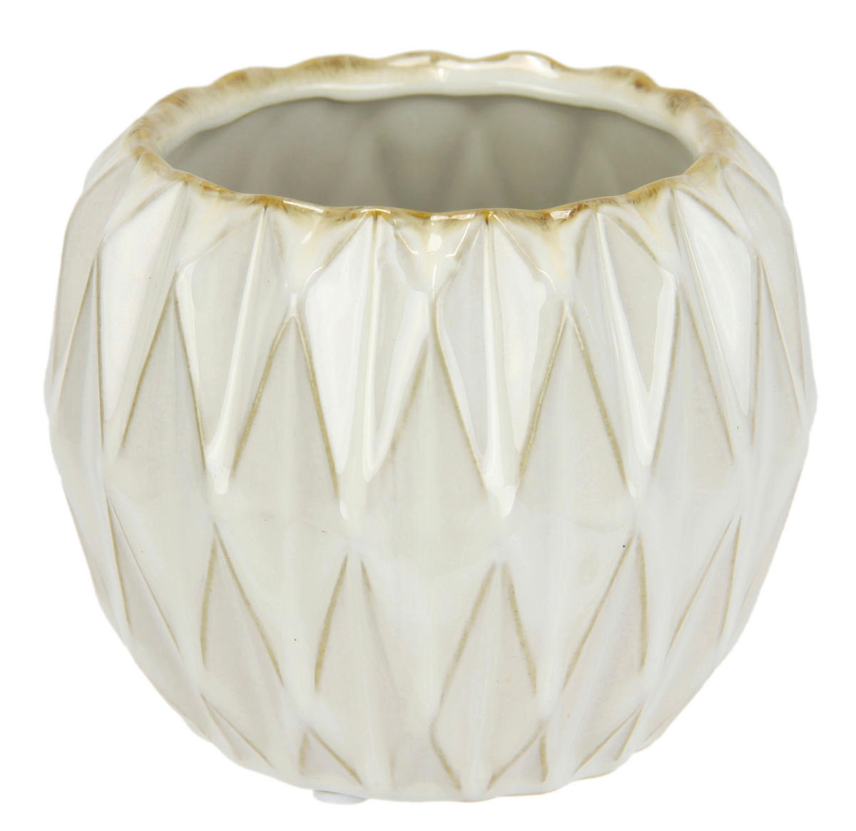 VASE  - Creme, Basics, Keramik (12/10cm)