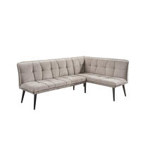 KLUPA KUTNA  boje pijeska  drvo, tekstil, drvni materijal      - boje pijeska/crna, Moderno, drvni materijal/drvo (240/161cm) - Livetastic