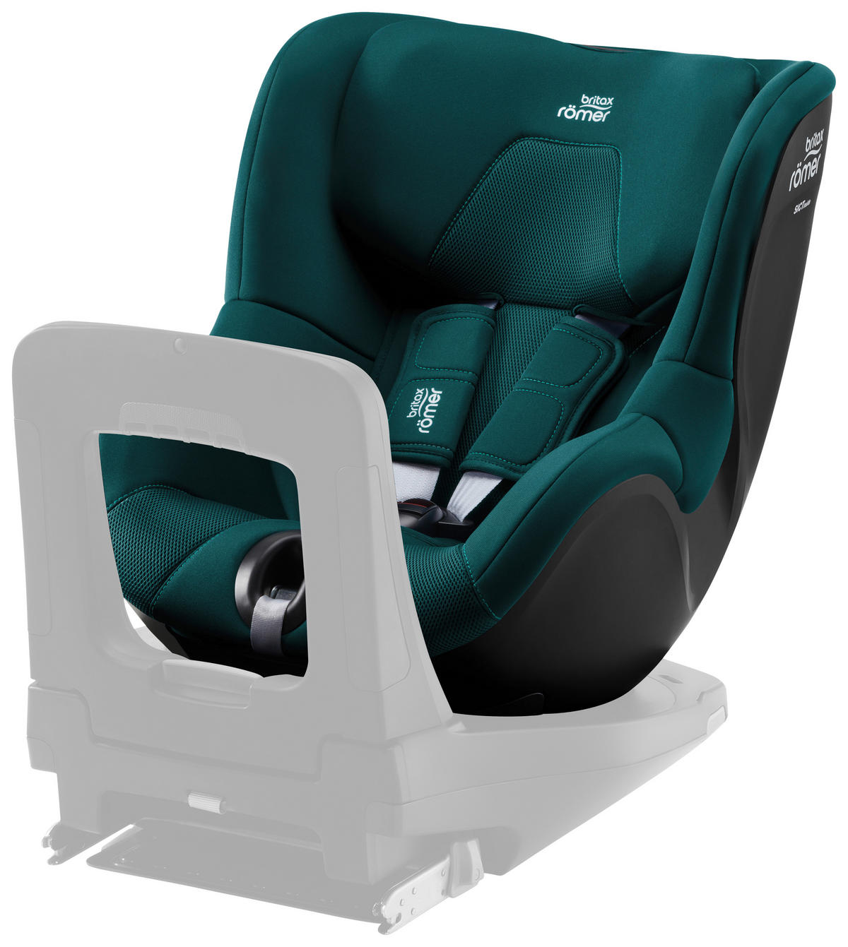 REBOARDER-KINDERSITZ DUALFIX 5Z  - Jadegrün, Basics, Textil (44/48/74cm) - Britax Römer