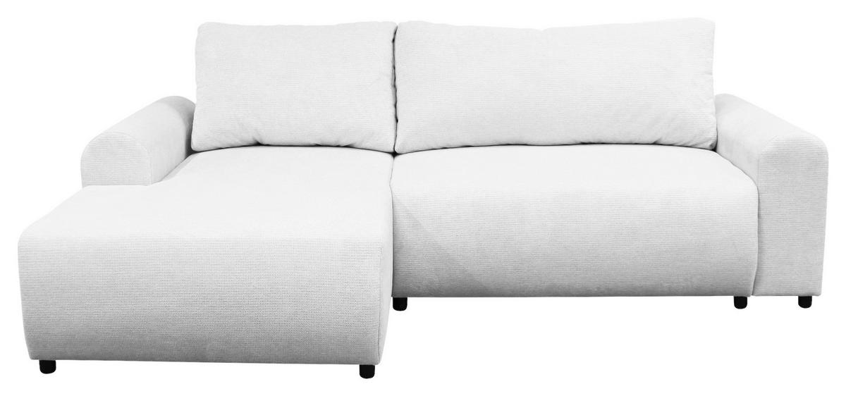 ECKSOFA Creme Struktur  - Creme/Schwarz, Design, Kunststoff/Textil (160/250cm) - MID.YOU