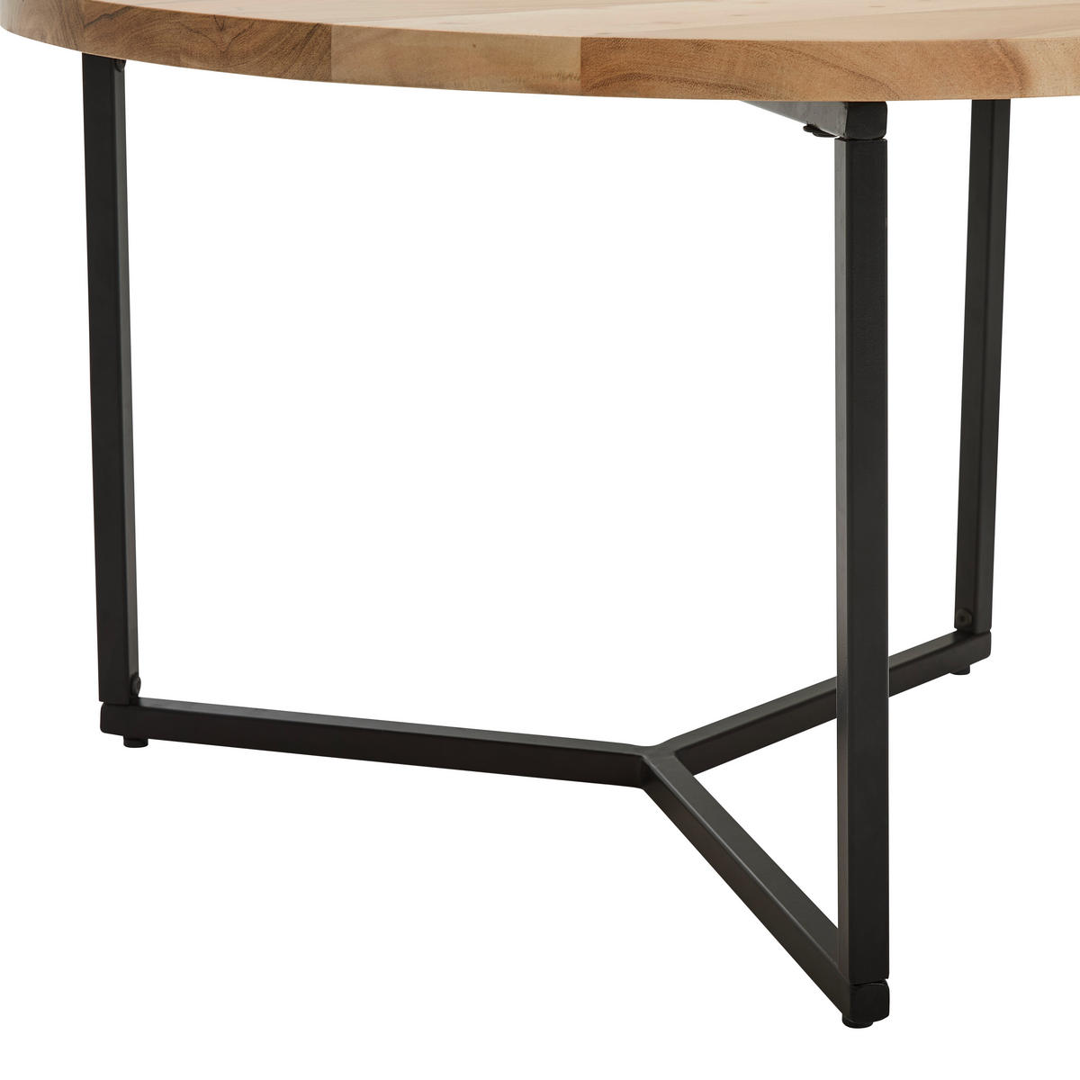 COUCHTISCHSET Akazie vollmassiv rund Naturfarben  - Naturfarben, Design, Holz/Metall (70/50/70/50/45/42cm) - Livetastic