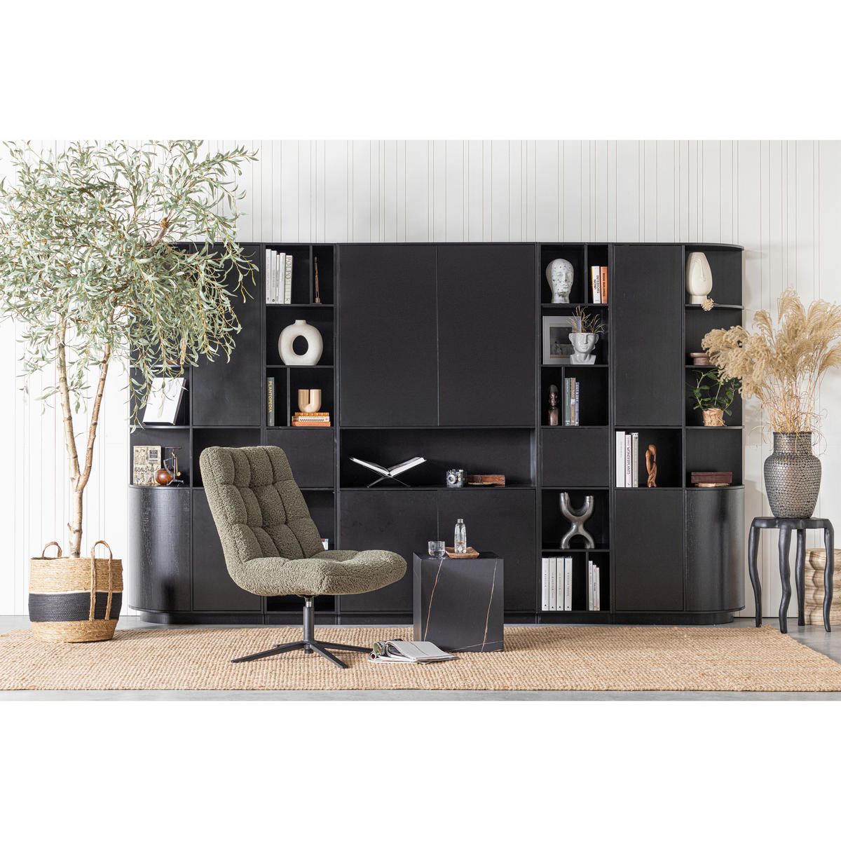 SESSEL in Teddystoff Dunkelgrün  - Dunkelgrün/Schwarz, Design, Textil/Metall (70/101/85cm) - Livetastic