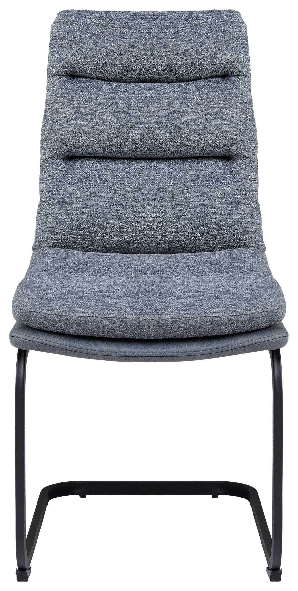 SCHWINGSTUHL  in Eisen Webstoff  - Schwarz/Grau, MODERN, Textil/Metall (45/91.5/62cm) - Livetastic