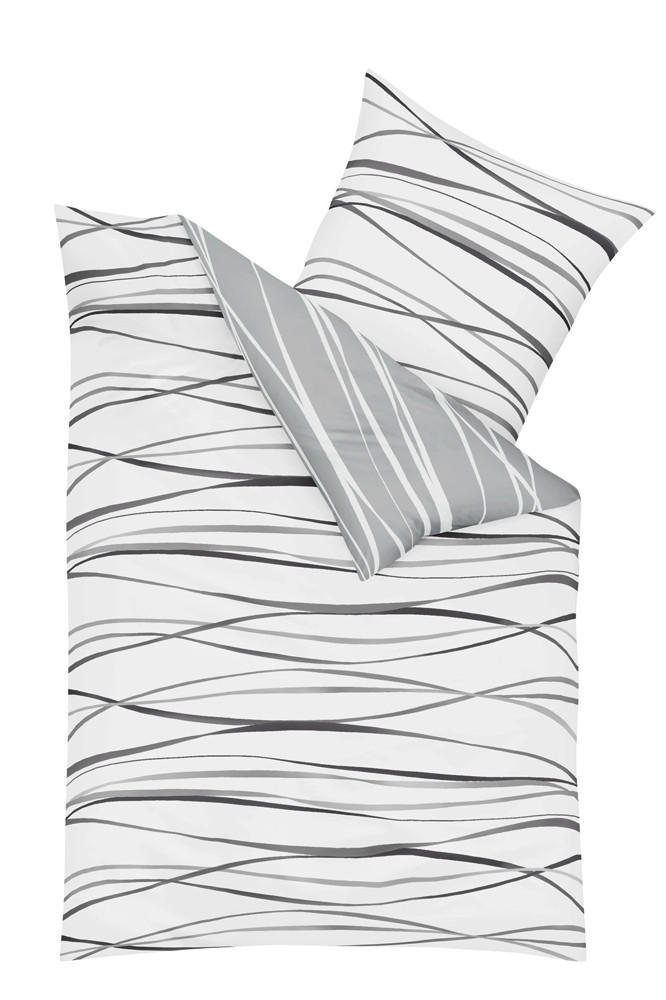 POSTELJNINA MOTION MOTION 140/200 cm siva, bela  - siva/bela, Konvencionalno, tekstil (140/200cm) - Kaeppel